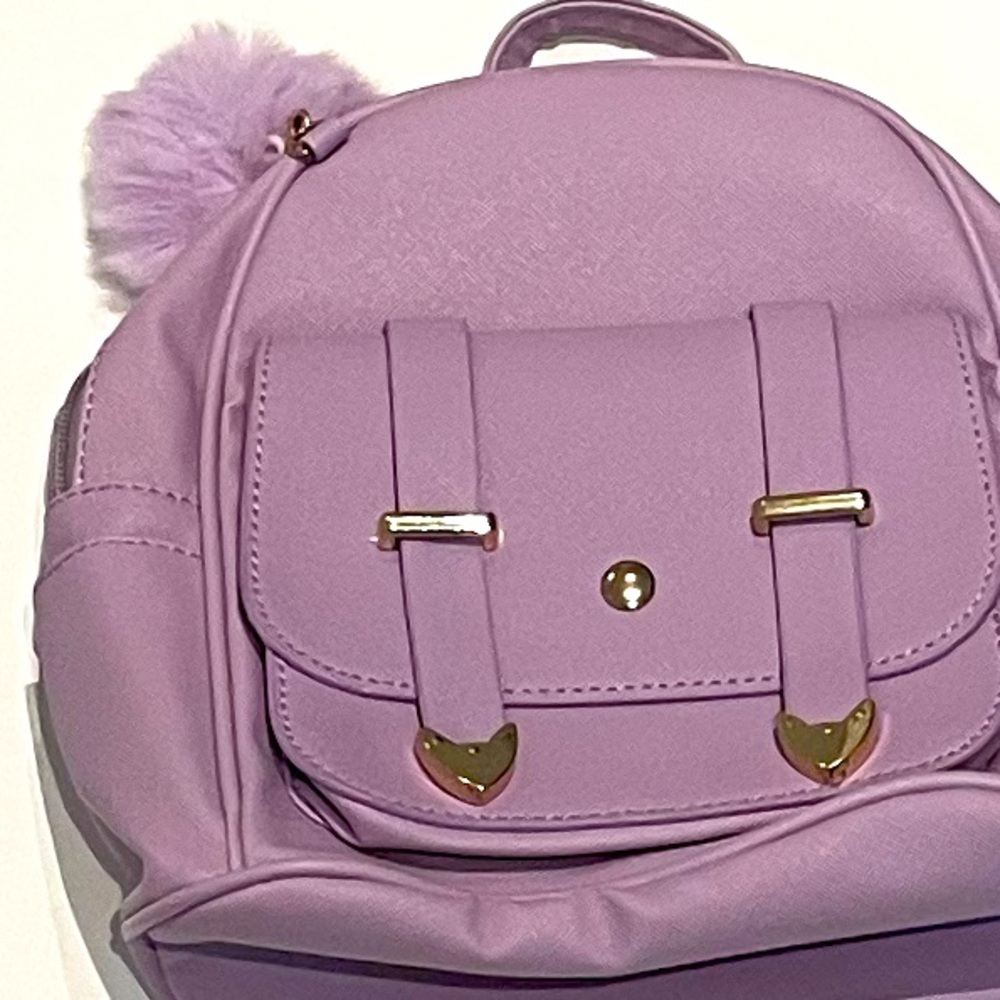 New Lavender Backpack with Gold Accents
